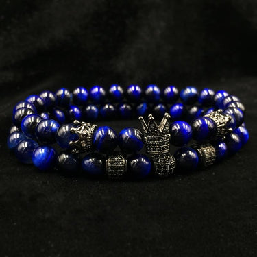 2 pcs Luxury Natural Tiger Eye Stone Bracelets